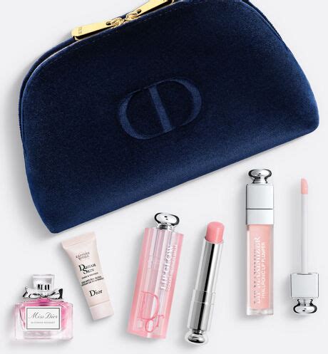 dior gift set with pouch|Dior denim pouch.